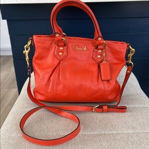 Coach Orange Leather Women's Bag